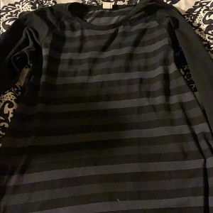 black and grey striped long sleeve